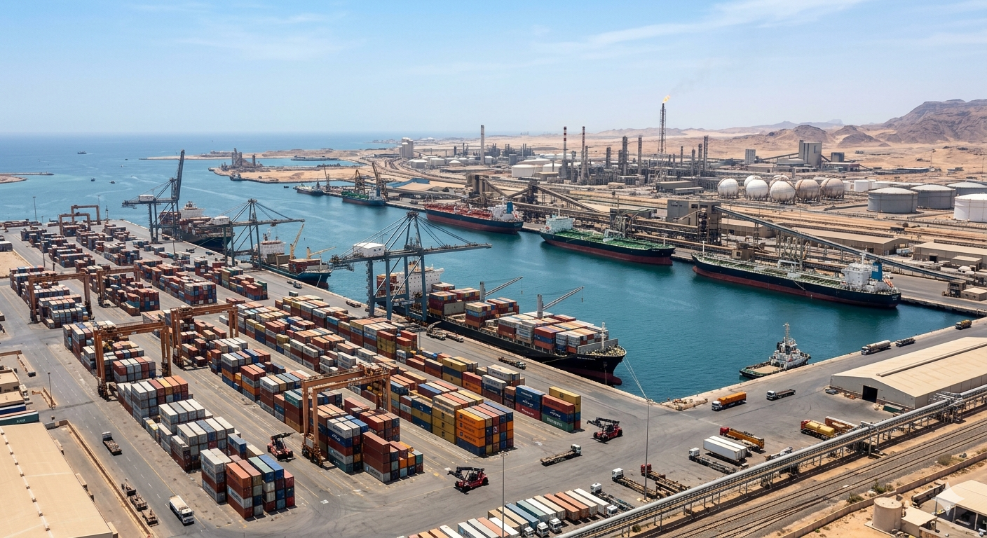 التخليص الجمركي ميناء ينبع التجاري وميناء الملك فهد الصناعي — دليلك الشامل مع اكستريم لوجيستك