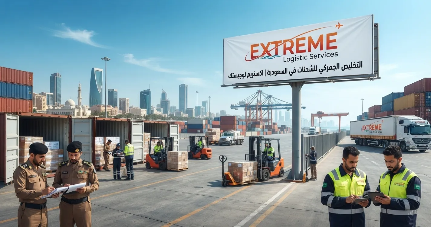 التخليص الجمركي للشحنات في السعودية بخبرة اكستريم لوجيستك، مع متابعة الإجراءات الجمركية والمستندات والفسح للشحنات البرية والبحرية والجوية.