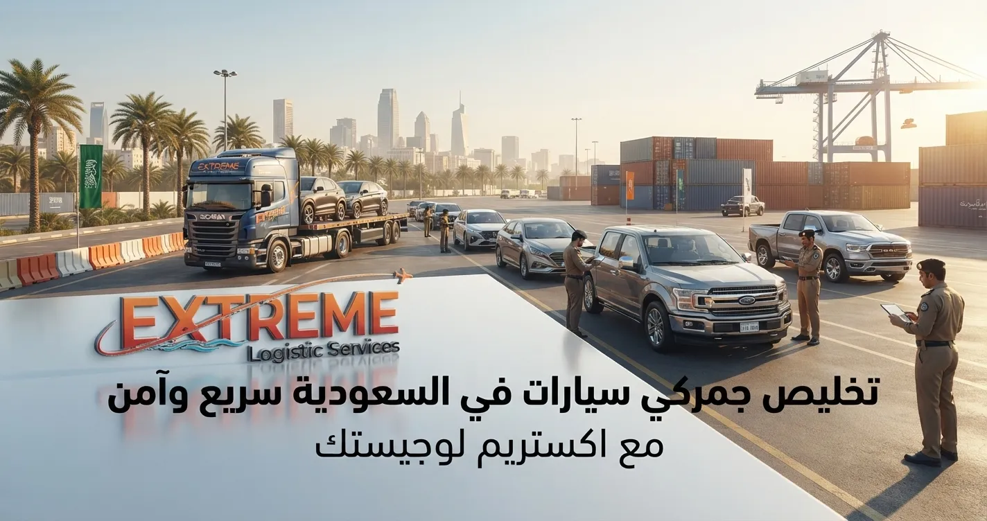 تخليص جمركي سيارات في السعودية بخدمة سريعة وآمنة من اكستريم لوجيستك، مع متابعة المستندات والإجراءات الجمركية وفسح السيارات عبر المنافذ السعودية.